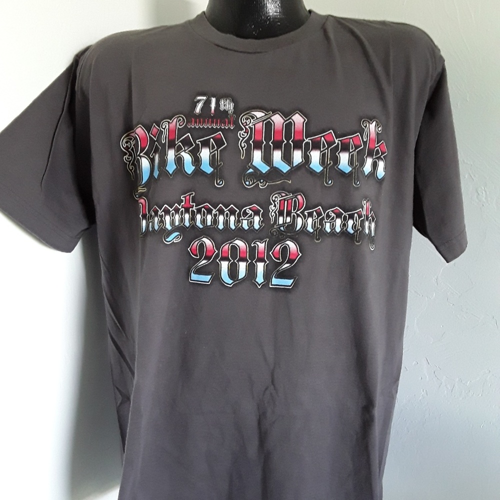 The North face men t- shirt graphic cotton blend gray size XL